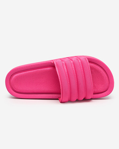 OUTLET Fuchsia gestreifte Damen-Flip-Flops Lenira - Schuhe