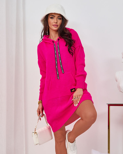 Royalfashion Fuchsia Pulloverkleid für Damen