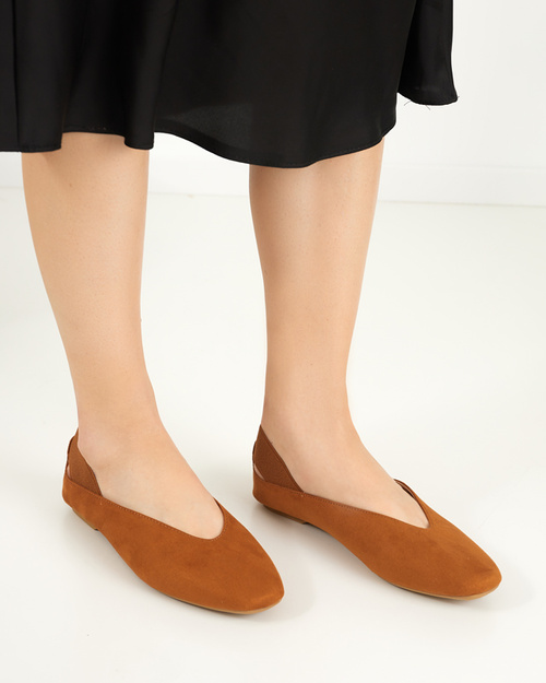 Damen-Ballerinas in Camel Lojara - Footwear