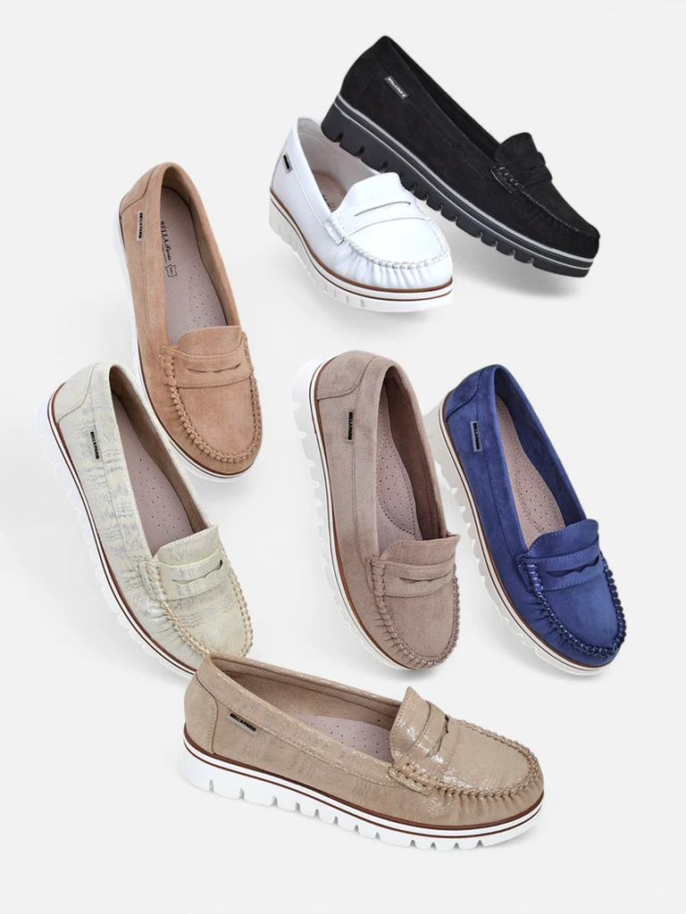 Luna Eleganz der beigen Mokassins aus Öko-Leder