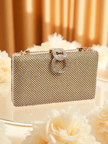 Royalfashion Damen Clutch Handtasche mit Zirkonia Armeddo