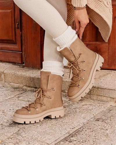 Royalfashion Damen Schnürschnee-Stiefel Lorii