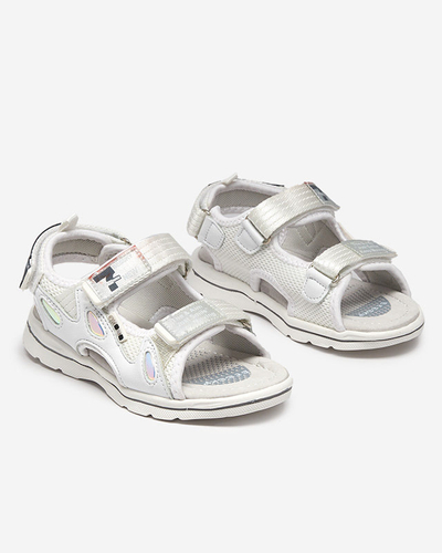 Weiße Kindersandalen mit Berigi-Patches - Footwear