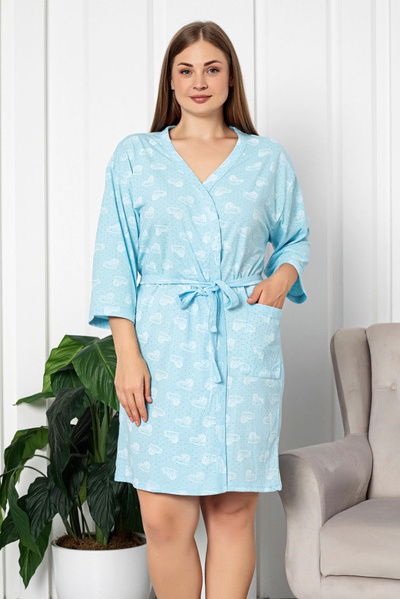 Royalfashion Women's heart cotton bathrobe