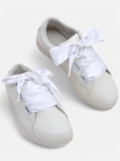 Royalfashion Damen Sneaker aus Eco-Leder mit dekorativen Schnürsenkeln Etti