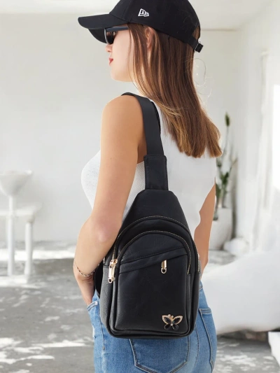 Royalfashion Kleiner Damen-Rucksack aus ökologischem Leder für eine Schulter