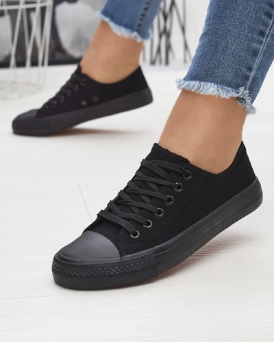 Schwarze klassische Damen-Schnürsneaker Ogisa - Schuhe