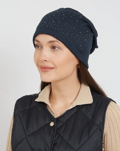 Royalfashion Damen-Beanie-Mütze mit Strasssteinen