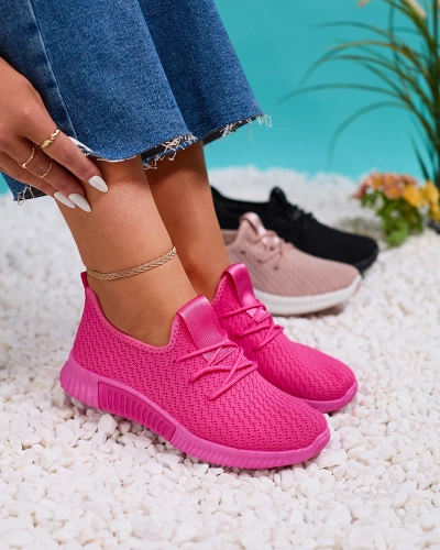 Fuchsia Sportschuhe für Damen aus Stoff Vobbu- Footwear