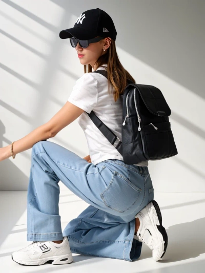 Royalfashion Damen-Ökoleder-Rucksack