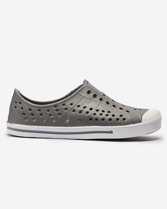 Graue durchbrochene Kinder-Sneakers aus Gummi Jiteri - Footwear