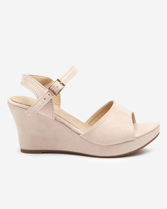 OUTLET Keilsandalen für Damen in Beige Nalem - Schuhe