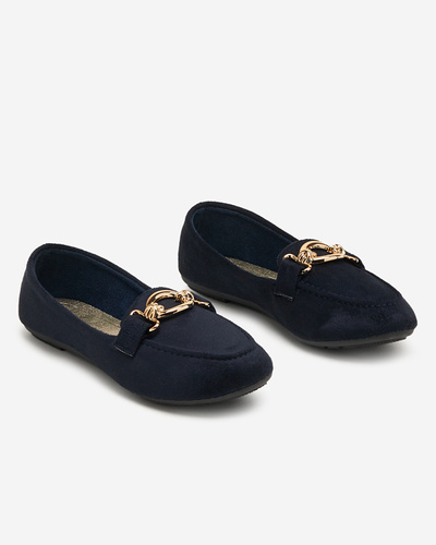 Marineblaue Brussi-Loafer aus Öko-Wildleder - Schuhe