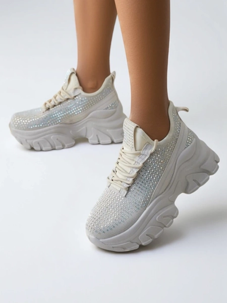 Royalfashion Damen Sport-Sneaker mit Strass Blysco