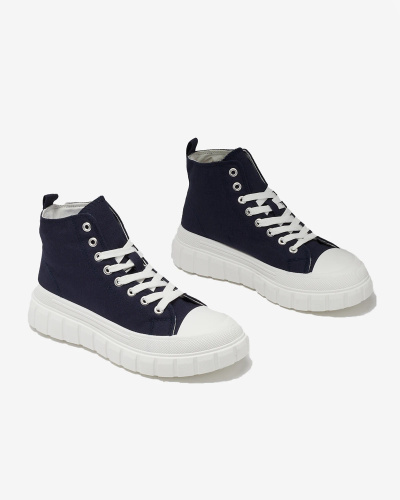 Royalfashion Navy Blue Жіночі високі кеди Ates Sneakers