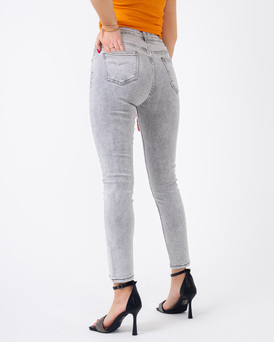 Graue Skinny-Jeans für Damen - Kleidung