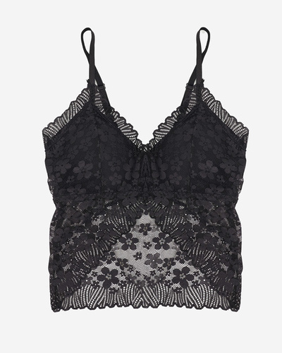 Bralette-BH aus schwarzer Spitze für Damen - Unterwäsche