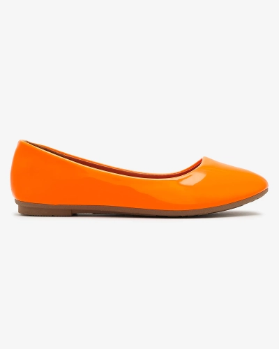 Neonorange lackierte Damen-Ballerinas Fama - Footwear