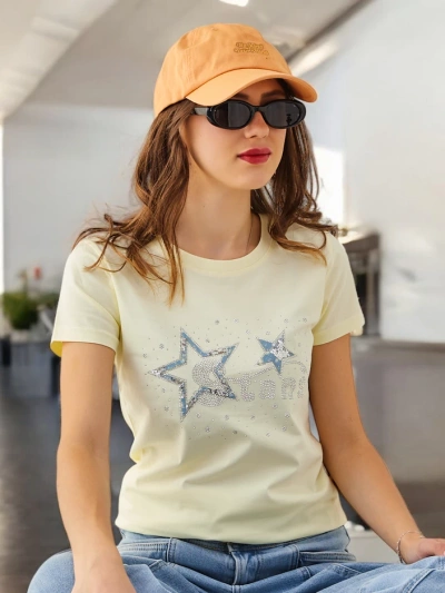 Royalfashion Damen Baumwoll-T-Shirt STARS