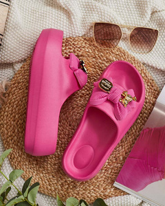 Royalfashion Damen-Gummi-Flip-Flops mit Perkip-Verzierungen