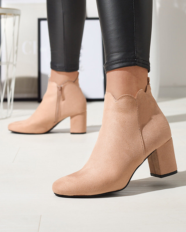 Жіночі черевики з екозамші світло-коричневого кольору Kernag- Footwear