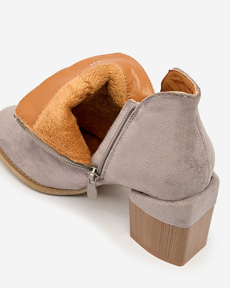 Жіночі черевики на шпильці Royalfashion Grey