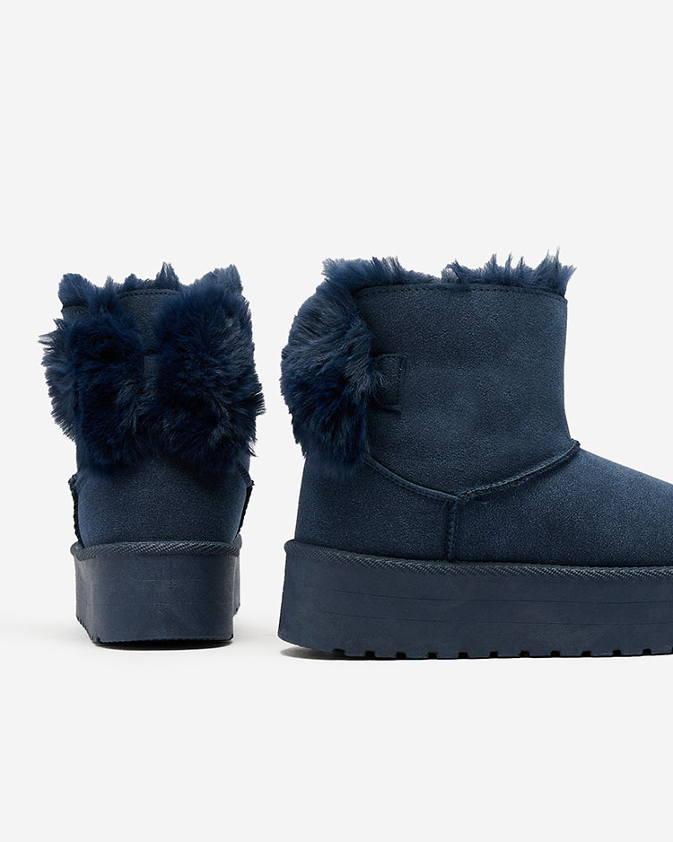 Жіночі черевики Royalfashion а-ля снігоступи чорного кольору Goroggo