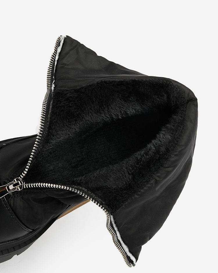 Жіночі черевики Royalfashion на плоскому каблуці чорного кольору Tainve