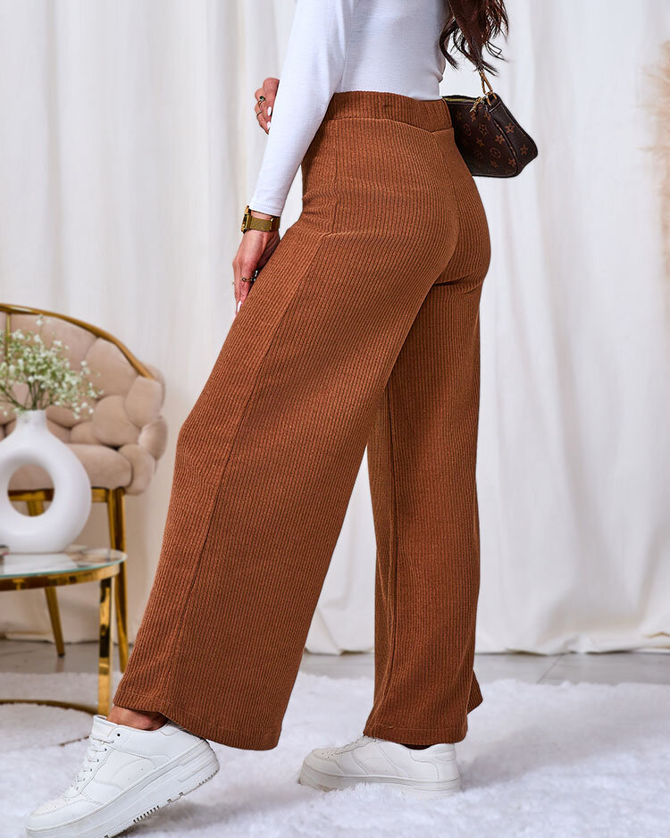 Жіночі широкі брюки Royalfashion Brown